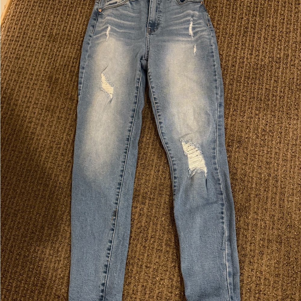 Altar'd State Light Blue Distressed Skinny Jeans